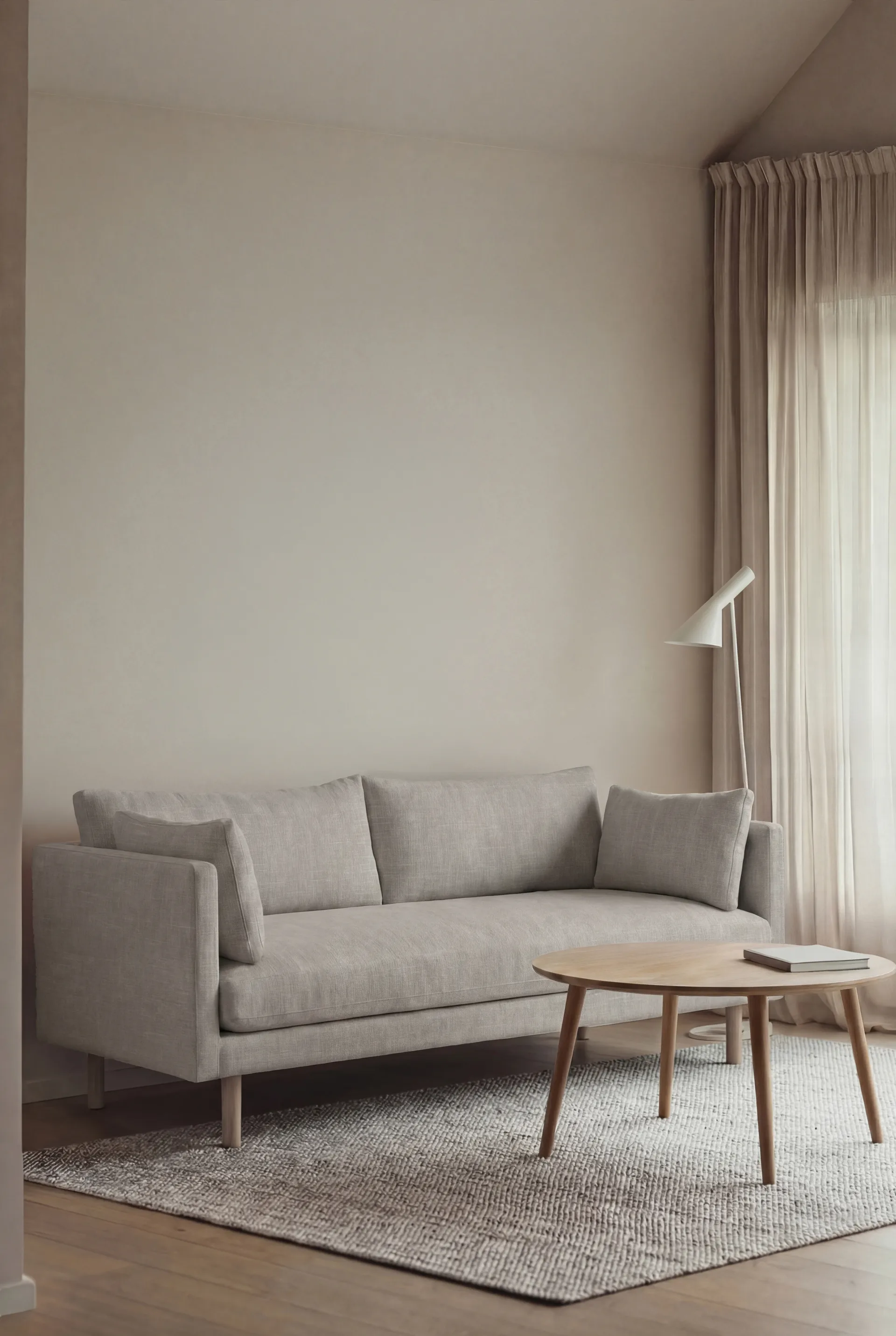 Linnevik sofa, Same Grey 6673-hvitoljet eik, 2-seters 1898