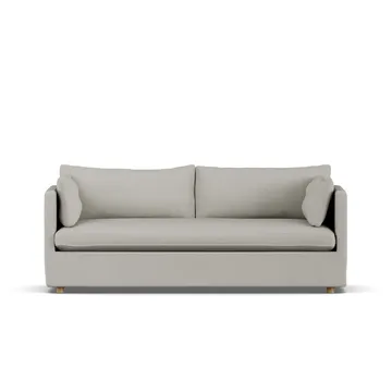 Linnevik sofa - Same Grey 6673-hvitoljet eik, 3-seters, med skjørt - 1898