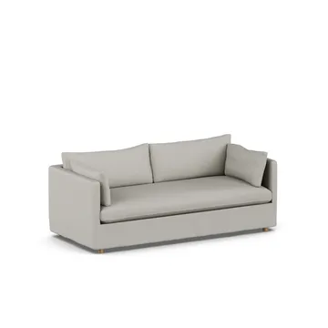 Linnevik sofa - Same Grey 6673-hvitoljet eik, 3-seters, med skjørt - 1898