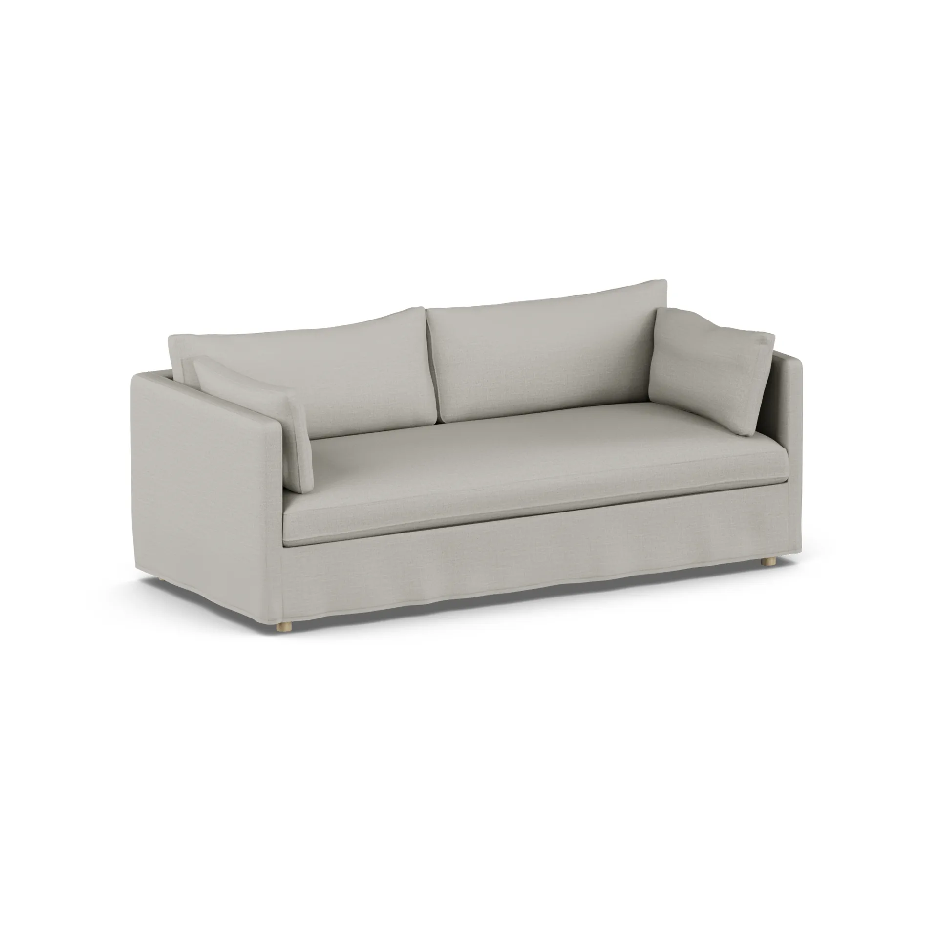 Linnevik sofa, Same Grey 6673-hvitoljet eik, 3-seters, med skjørt 1898