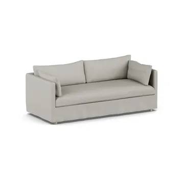 Linnevik sofa - Same Grey 6673-hvitoljet eik, 3-seters, med skjørt - 1898