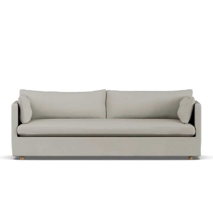 Linnevik sofa - Same Grey 6673-hvitoljet eik, 4-seters, med skjørt - 1898