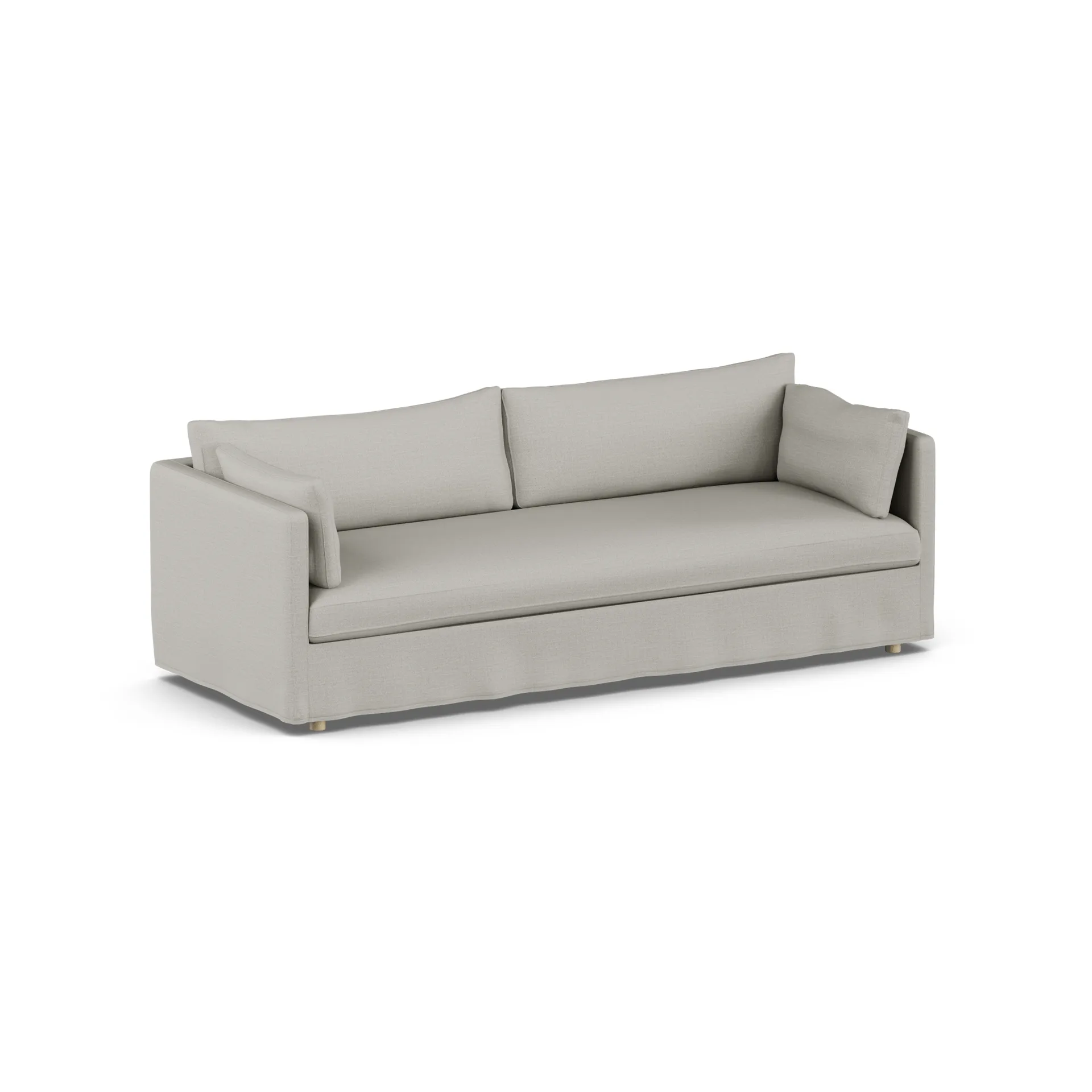 Linnevik sofa, Same Grey 6673-hvitoljet eik, 4-seters, med skjørt 1898
