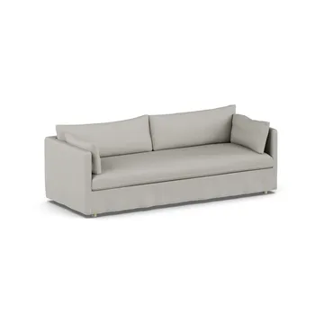 Linnevik sofa - Same Grey 6673-hvitoljet eik, 4-seters, med skjørt - 1898