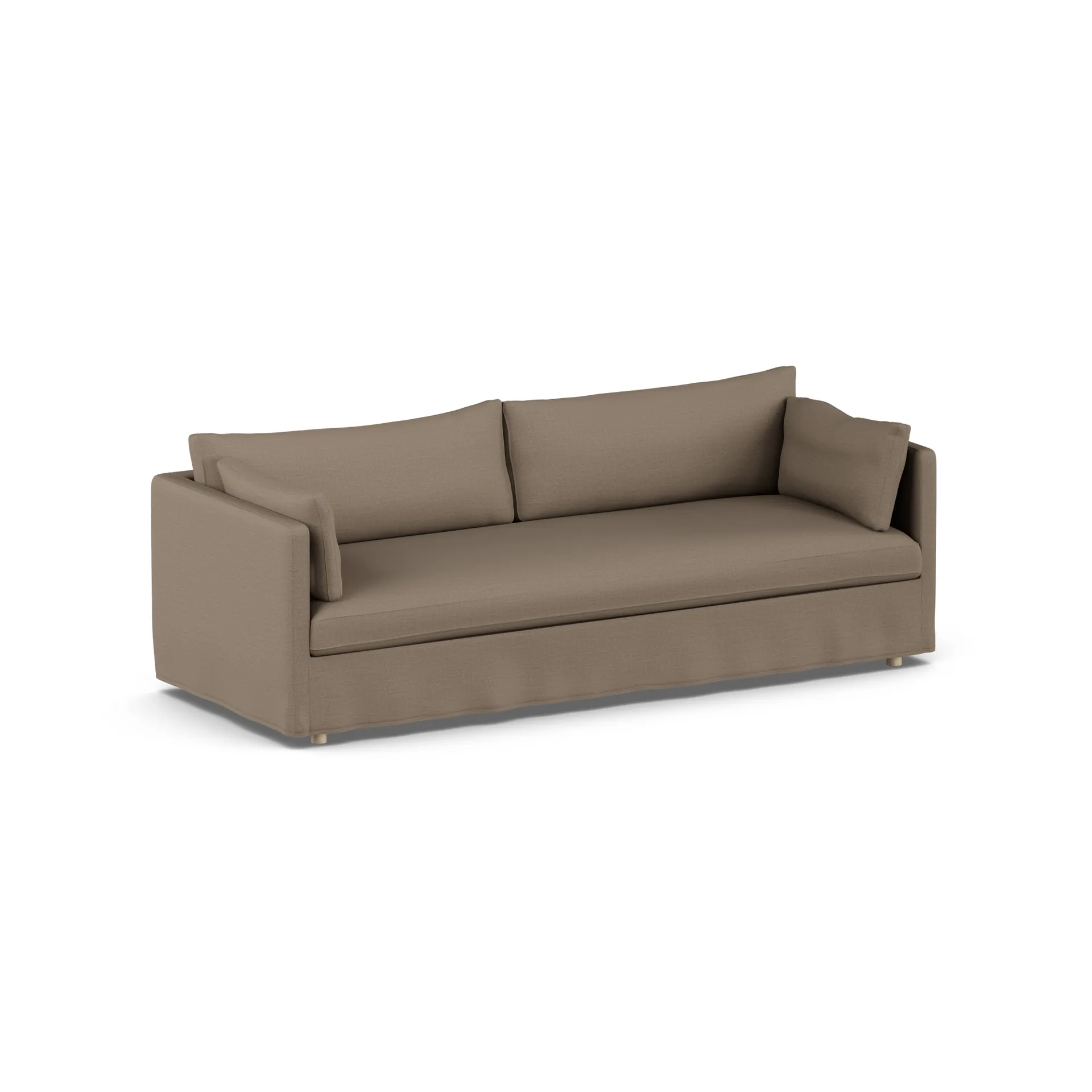 Linnevik sofa, Same Mole 6674-hvitoljet eik, 4-seters, med skjørt 1898
