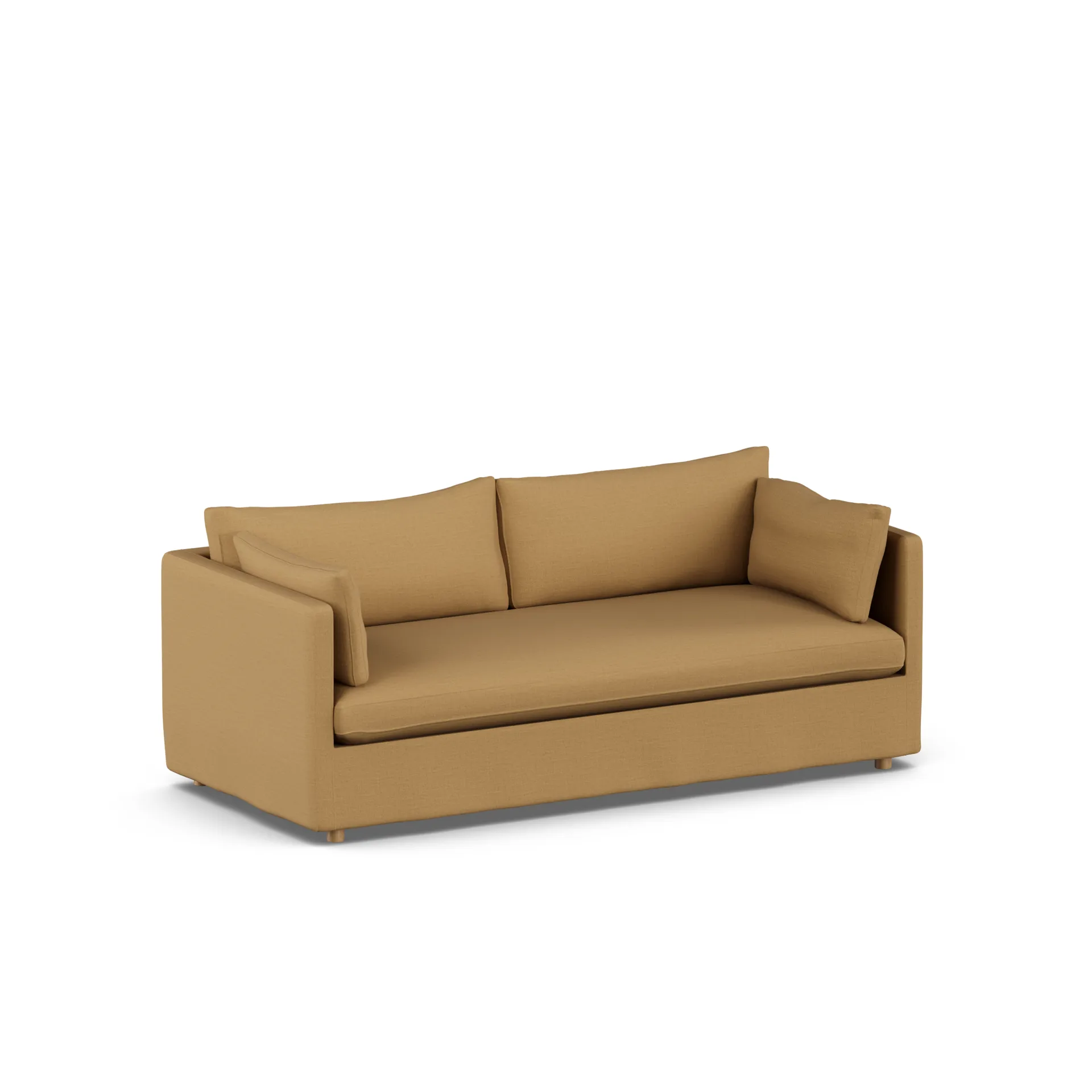 Linnevik sofa, Same Ochre 6676-hvitoljet eik, 3-seters, med skjørt 1898
