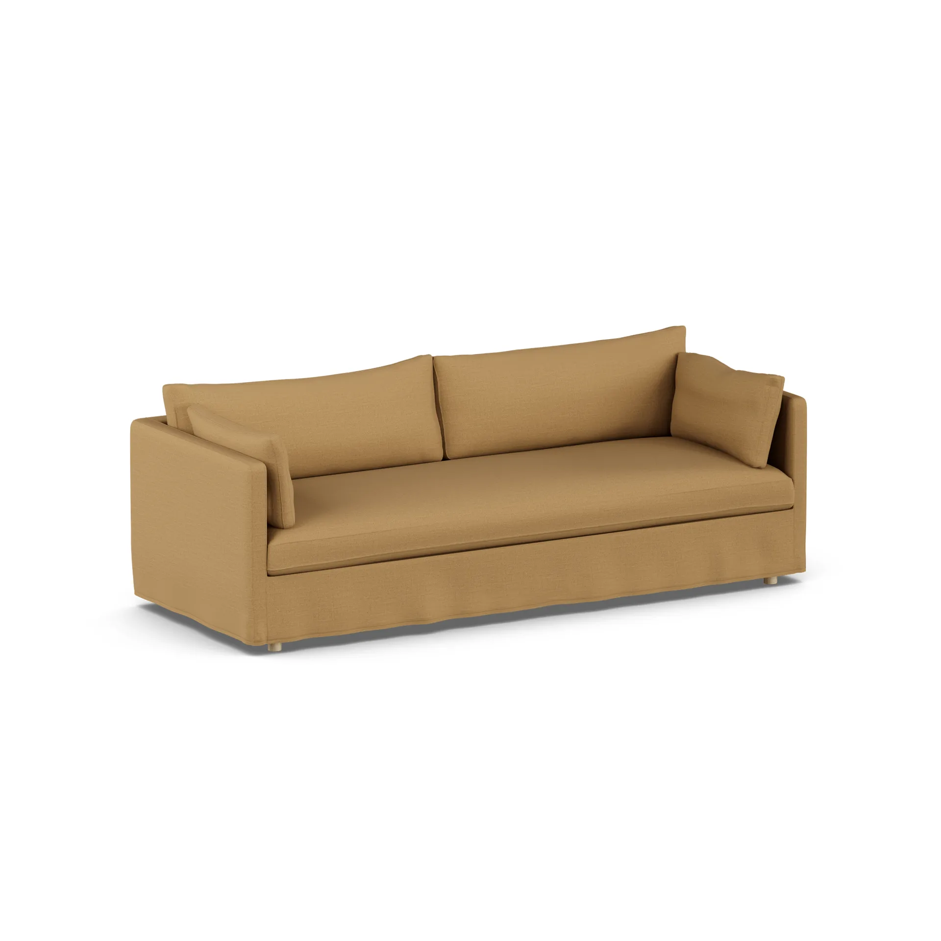 Linnevik sofa, Same Ochre 6676-hvitoljet eik, 4-seters, med skjørt 1898