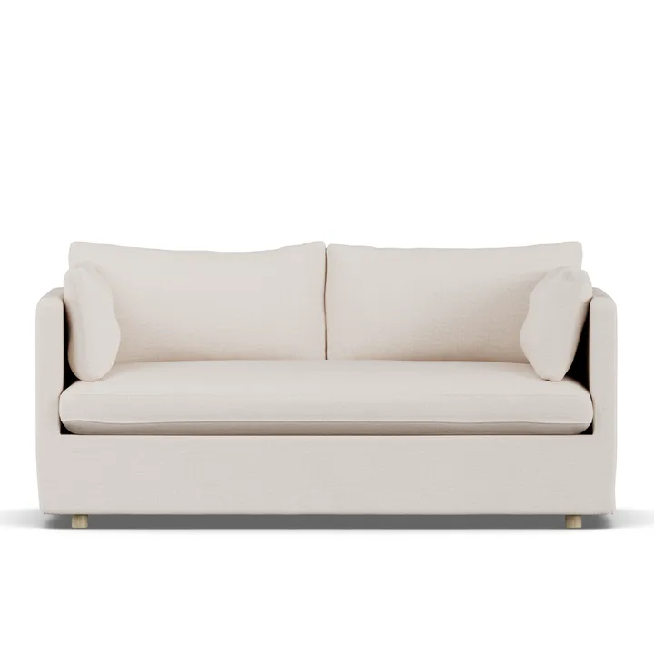Linnevik sofa - Same Off White 6671-hvitoljet eik, 2-seters, med skjørt - 1898