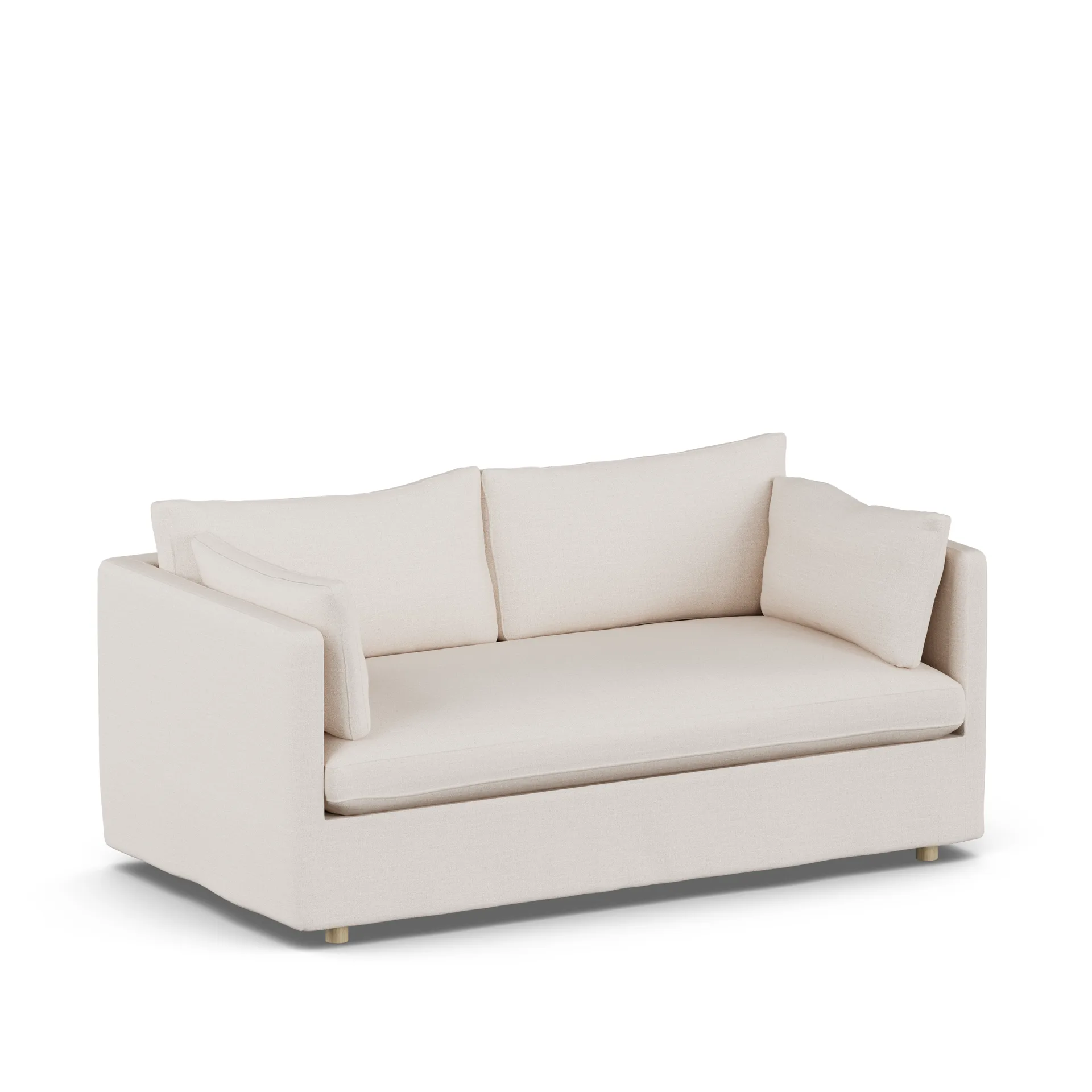 Linnevik sofa, Same Off White 6671-hvitoljet eik, 2-seters, med skjørt 1898
