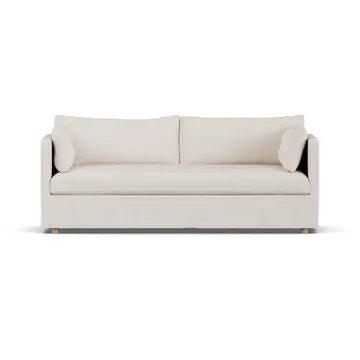 Linnevik sofa - Same Off White 6671-hvitoljet eik, 3-seters, med skjørt - 1898