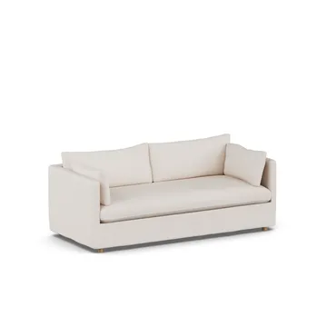 Linnevik sofa - Same Off White 6671-hvitoljet eik, 3-seters, med skjørt - 1898