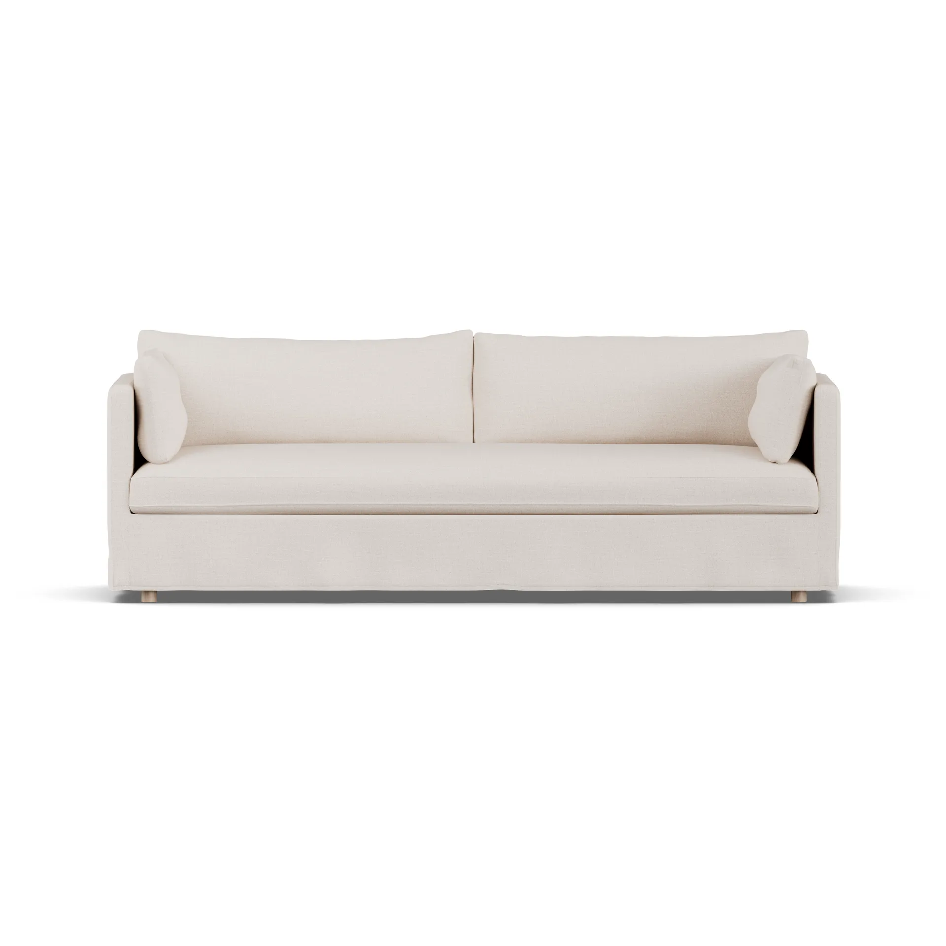 Linnevik sofa, Same Off White 6671-hvitoljet eik, 4-seters, med skjørt 1898