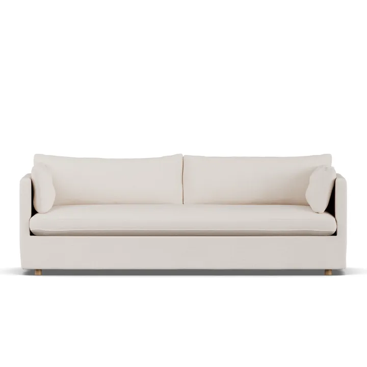 Linnevik sofa - Same Off White 6671-hvitoljet eik, 4-seters, med skjørt - 1898