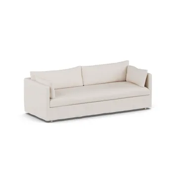 Linnevik sofa - Same Off White 6671-hvitoljet eik, 4-seters, med skjørt - 1898