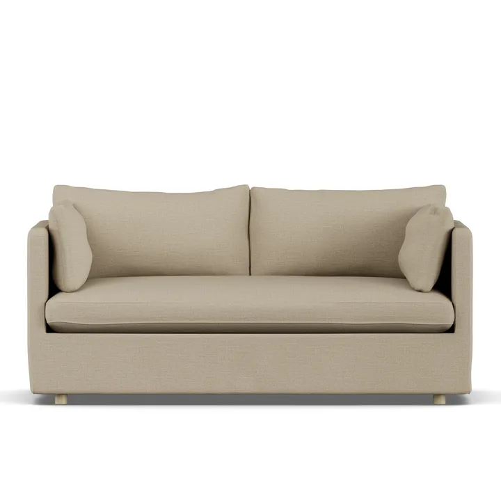 Linnevik sofa - Same Sand 6672-hvitoljet eik, 2-seters, med skjørt - 1898