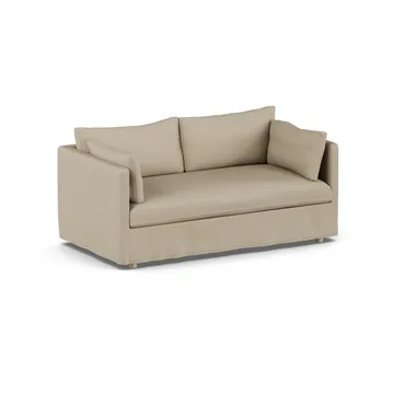 Linnevik sofa - Same Sand 6672-hvitoljet eik, 2-seters, med skjørt - 1898