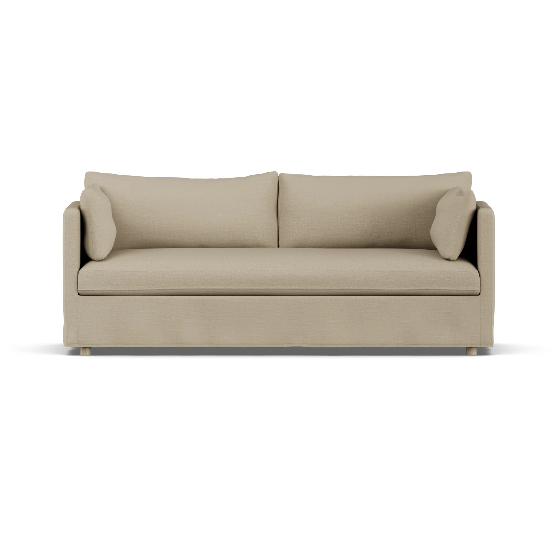 Linnevik sofa, Same Sand 6672-hvitoljet eik, 3-seters, med skjørt 1898