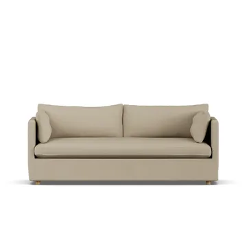 Linnevik sofa - Same Sand 6672-hvitoljet eik, 3-seters, med skjørt - 1898