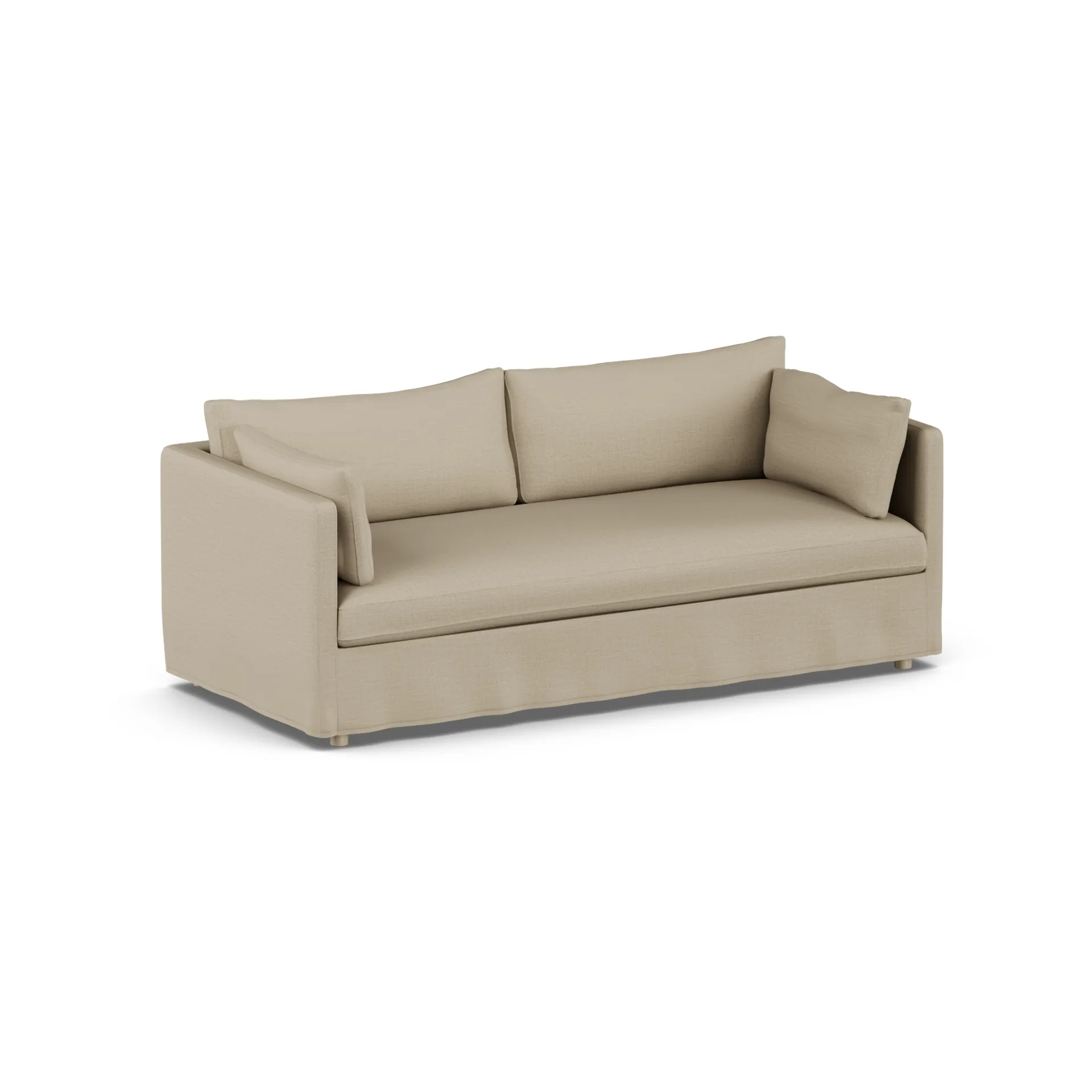 Linnevik sofa, Same Sand 6672-hvitoljet eik, 3-seters, med skjørt 1898