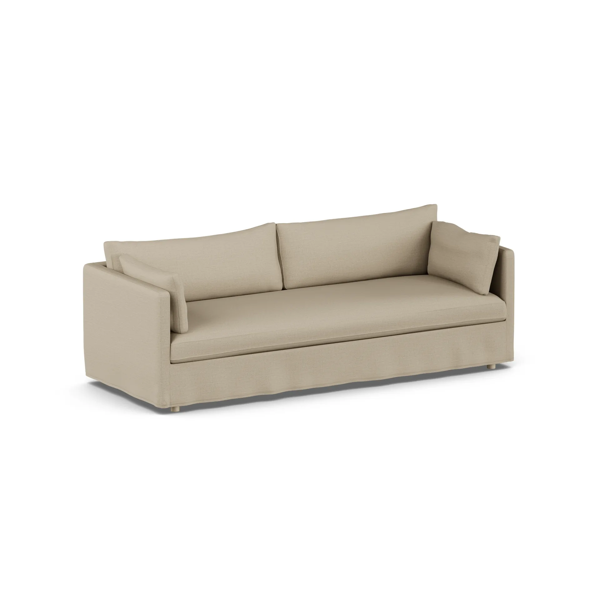 Linnevik sofa, Same Sand 6672-hvitoljet eik, 4-seters, med skjørt 1898