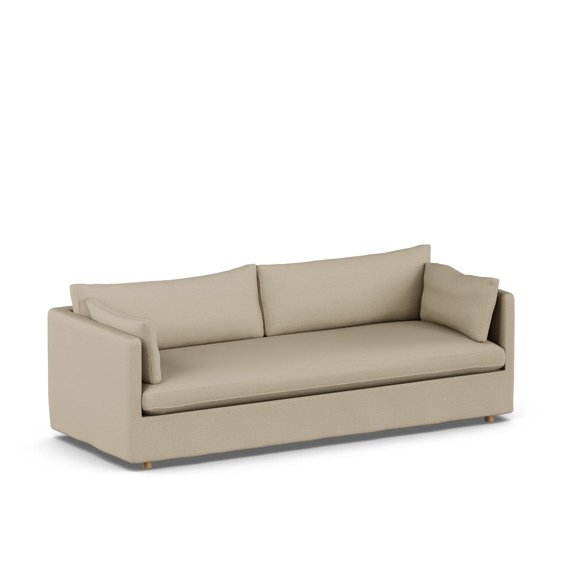 Linnevik sofa, Same Sand 6672-hvitoljet eik, 4-seters, med skjørt 1898