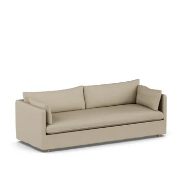 Linnevik sofa - Same Sand 6672-hvitoljet eik, 4-seters, med skjørt - 1898