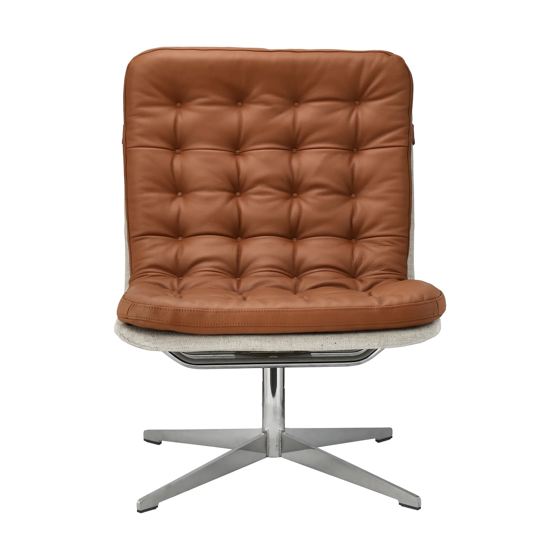Loholm lenestol med svingfunksjon, Cognac lær-Bern Beige 0341 1898