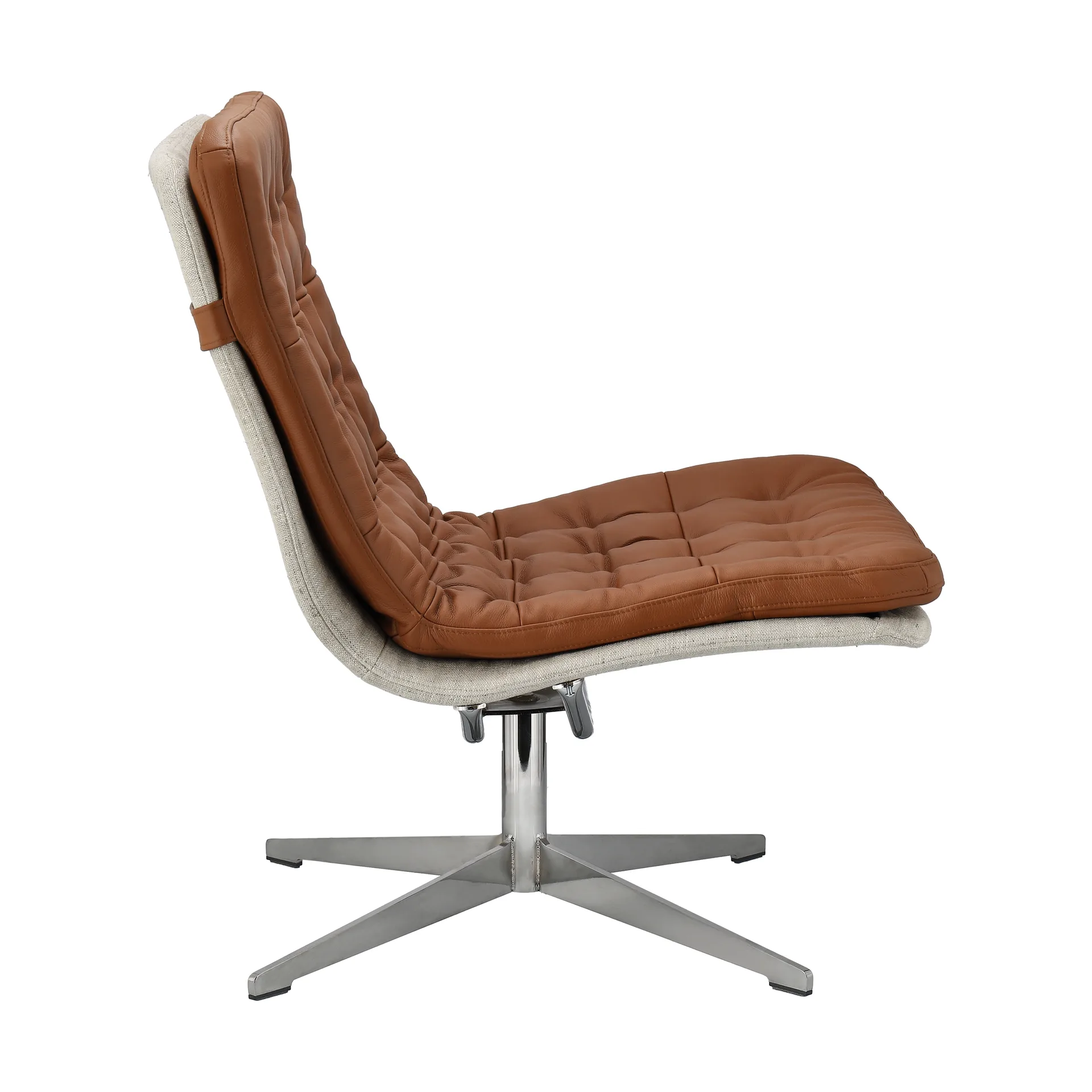Loholm lenestol med svingfunksjon, Cognac lær-Bern Beige 0341 1898
