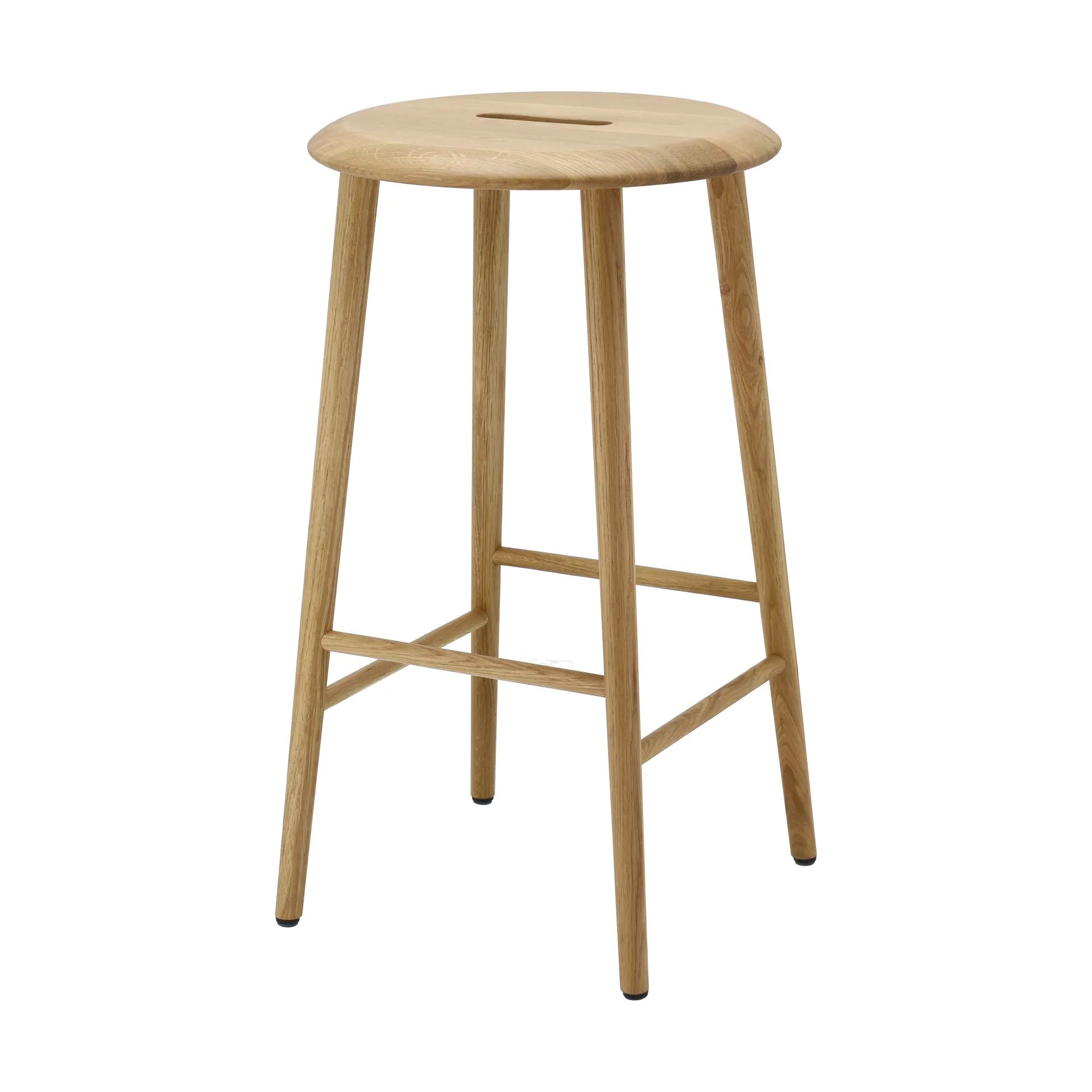 Norrabo rund barkrakk 65 cm, Naturlakkert eik 1898