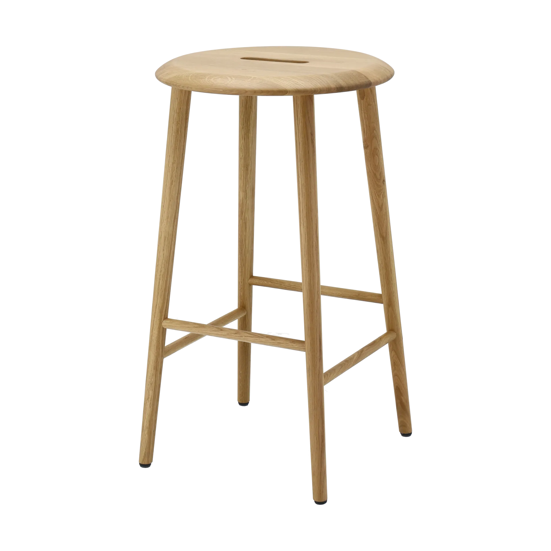 Norrabo rund barkrakk 65 cm, Naturlakkert eik 1898