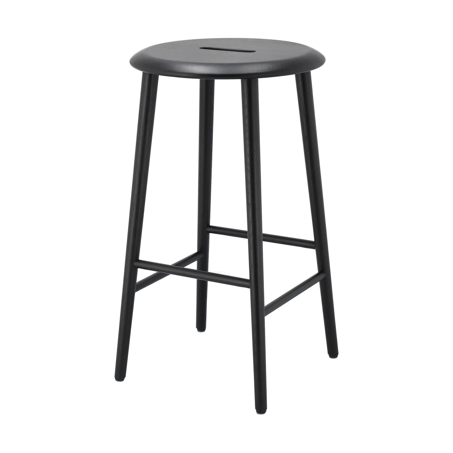 Norrabo rund barkrakk 65 cm, Svartlakkert eik 1898