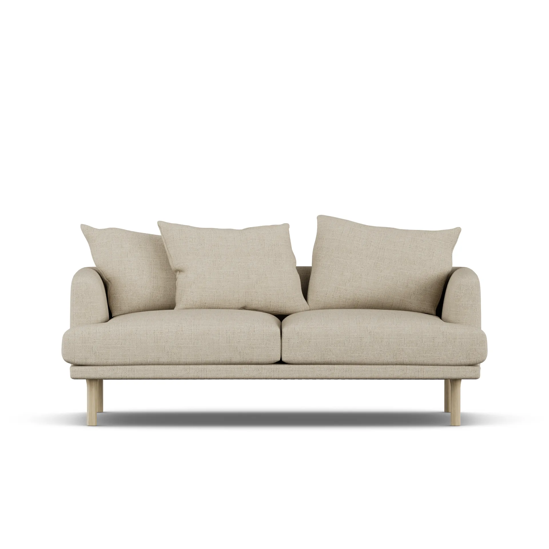 Sjövik sofa, Bern Beige 0341-hvitoljet eik, 2,5-seters 1898