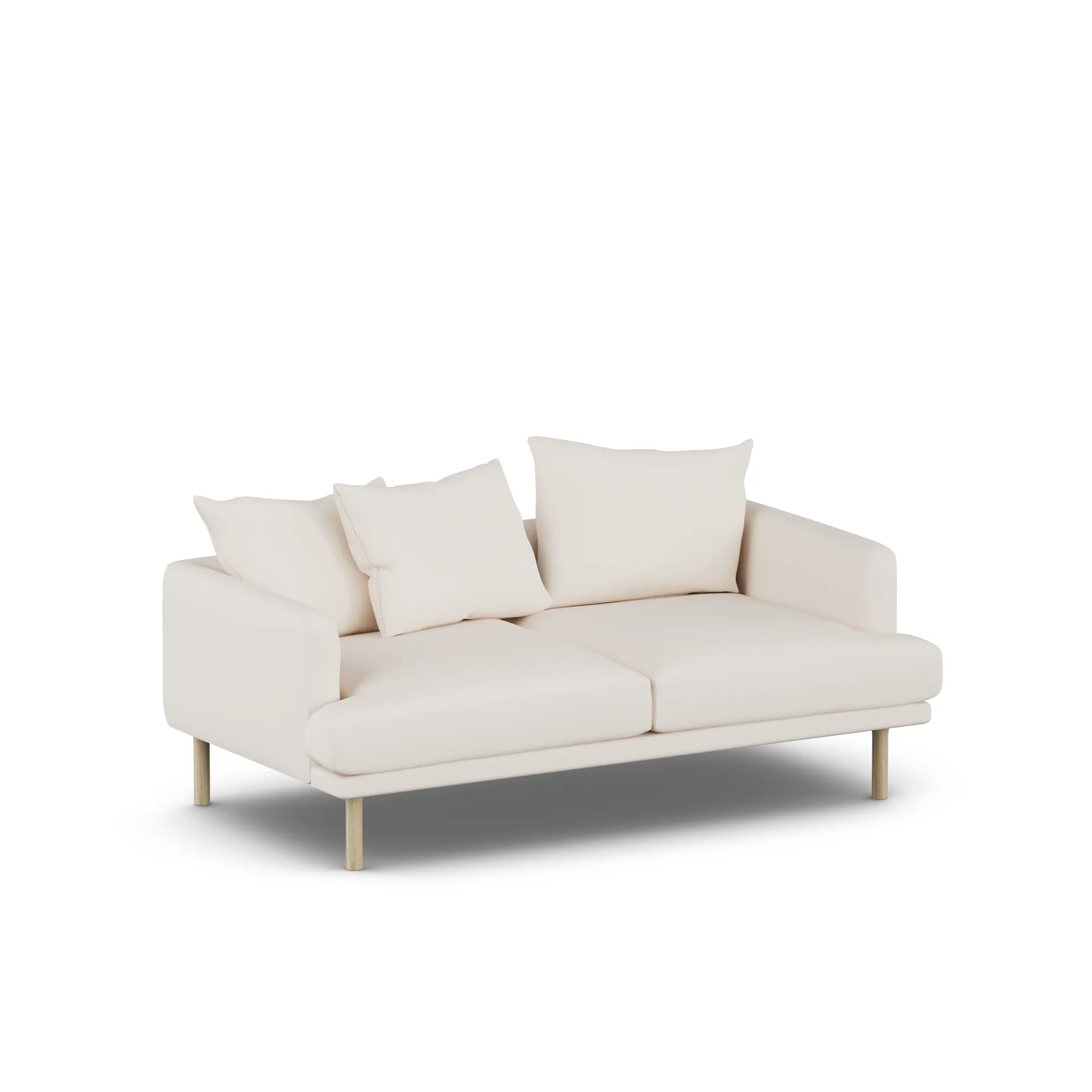 Sjövik sofa, Caleido Beige 9600-hvitoljet eik, 2,5-seters 1898