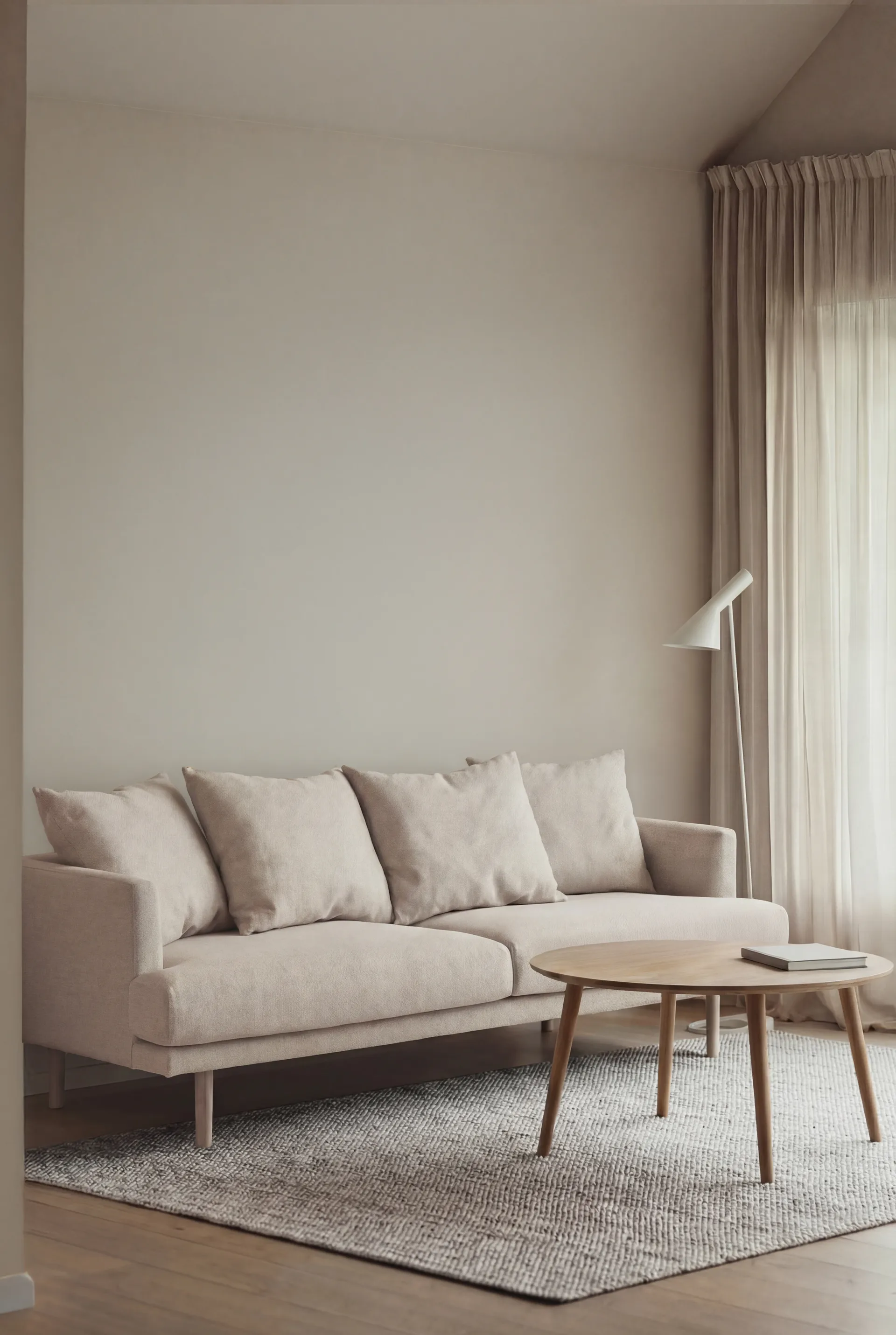 Sjövik sofa, Caleido Beige 9600-hvitoljet eik, 3-seters 1898