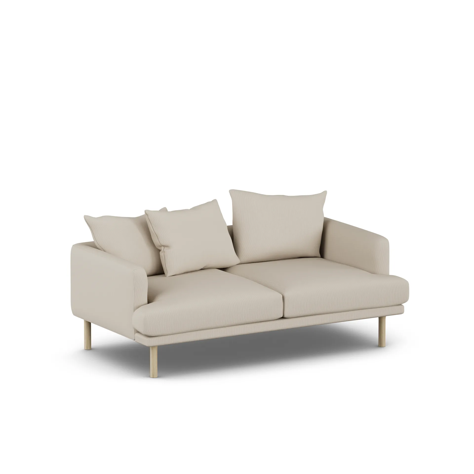 Sjövik sofa, Jump Beige 1956-hvitoljet eik, 2,5-seters 1898