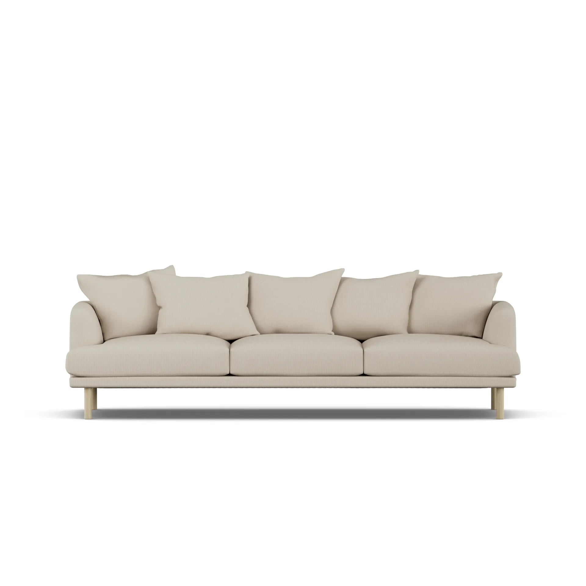 Sjövik sofa, Jump Beige 1956-hvitoljet eik, 3,5-seters 1898