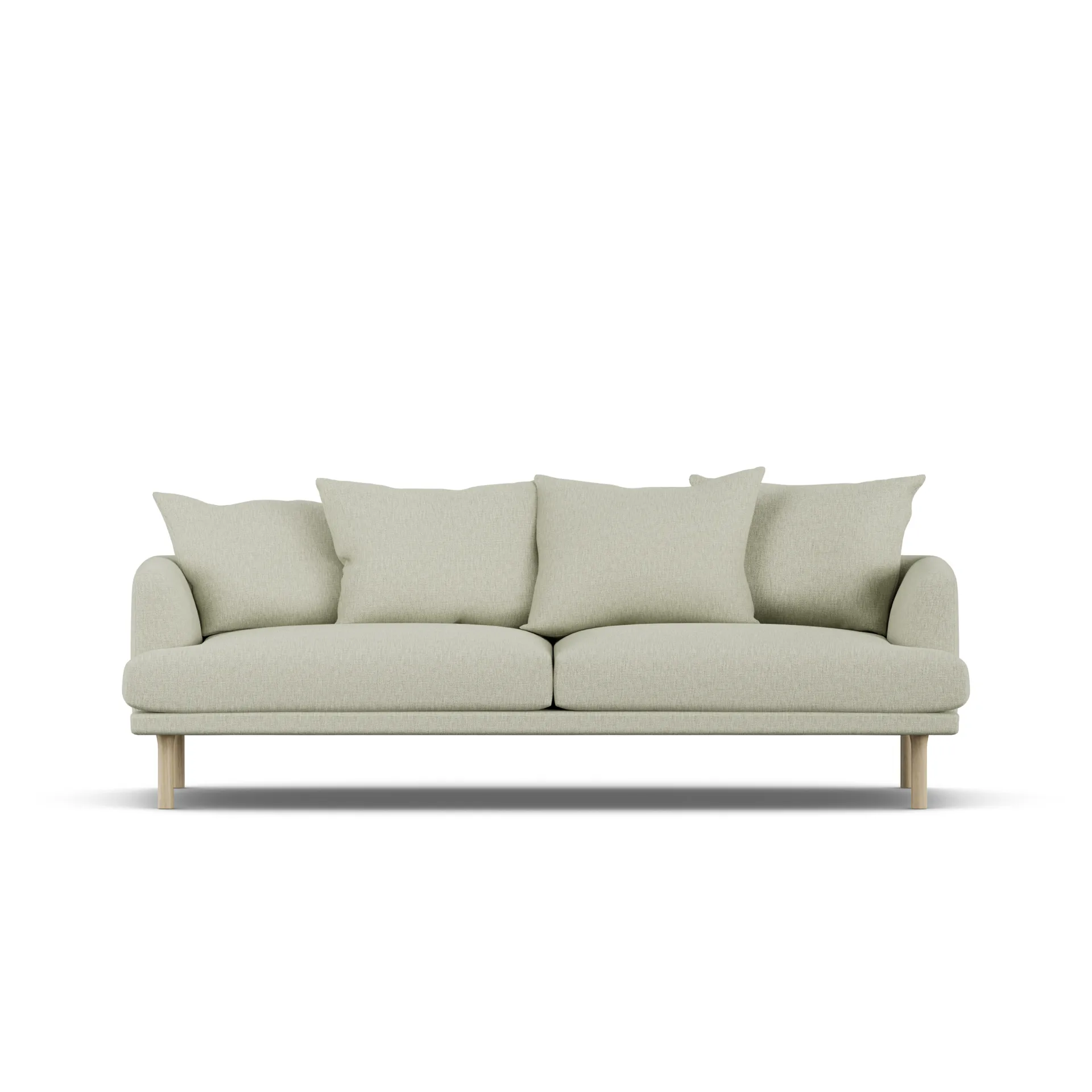 Sjövik sofa, Luiza Beige 3981-hvitoljet eik, 3-seters 1898