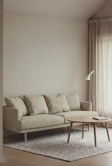 Sjövik sofa - Luiza Beige 3981-hvitoljet eik, 3-seters - 1898