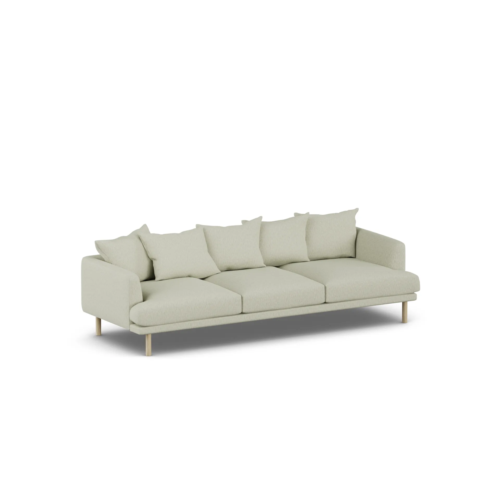 Sjövik sofa, Luiza Beige 3981-hvitoljet eik, 3,5-seters 1898