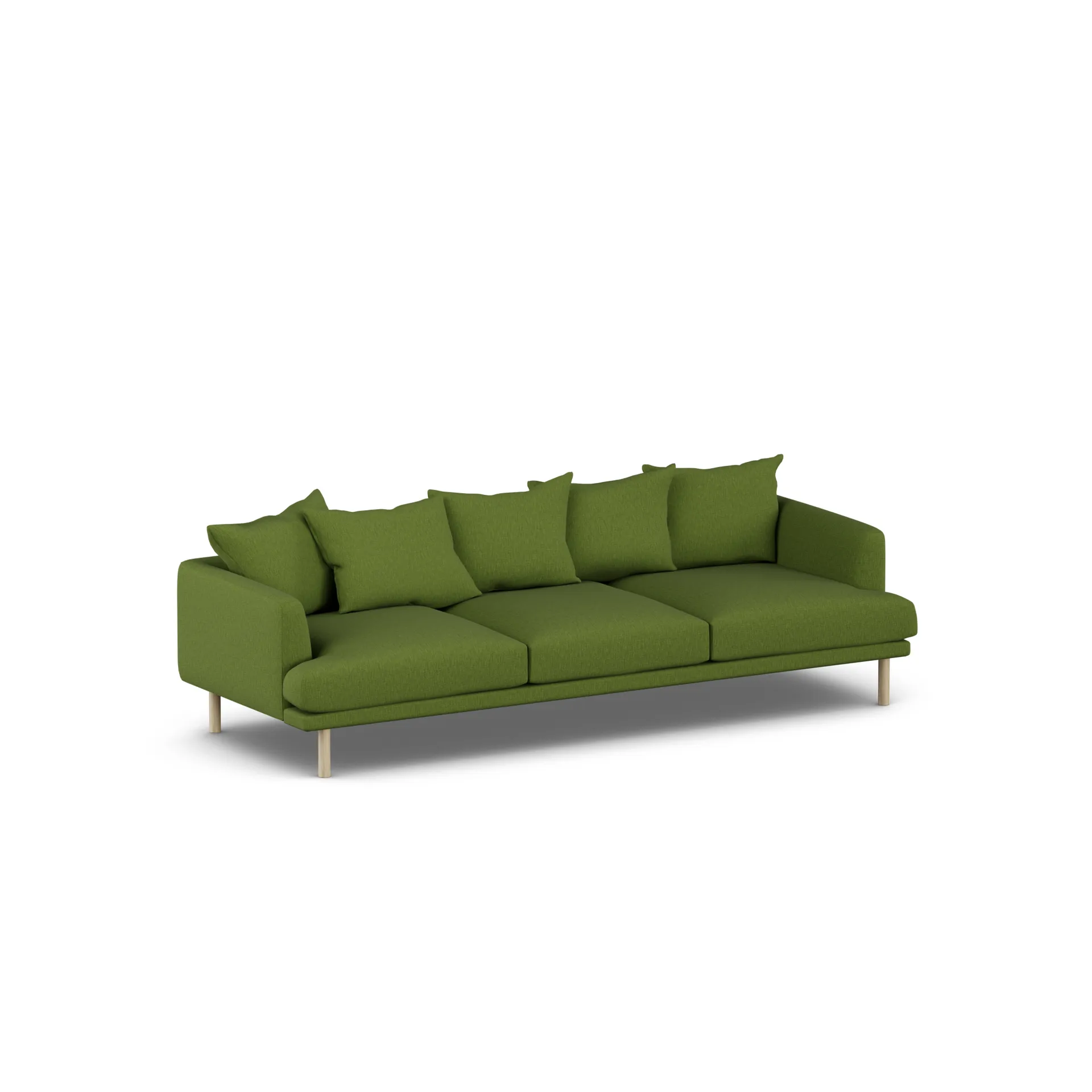 Sjövik sofa, Luiza Green 3975-hvitoljet eik, 3,5-seters 1898