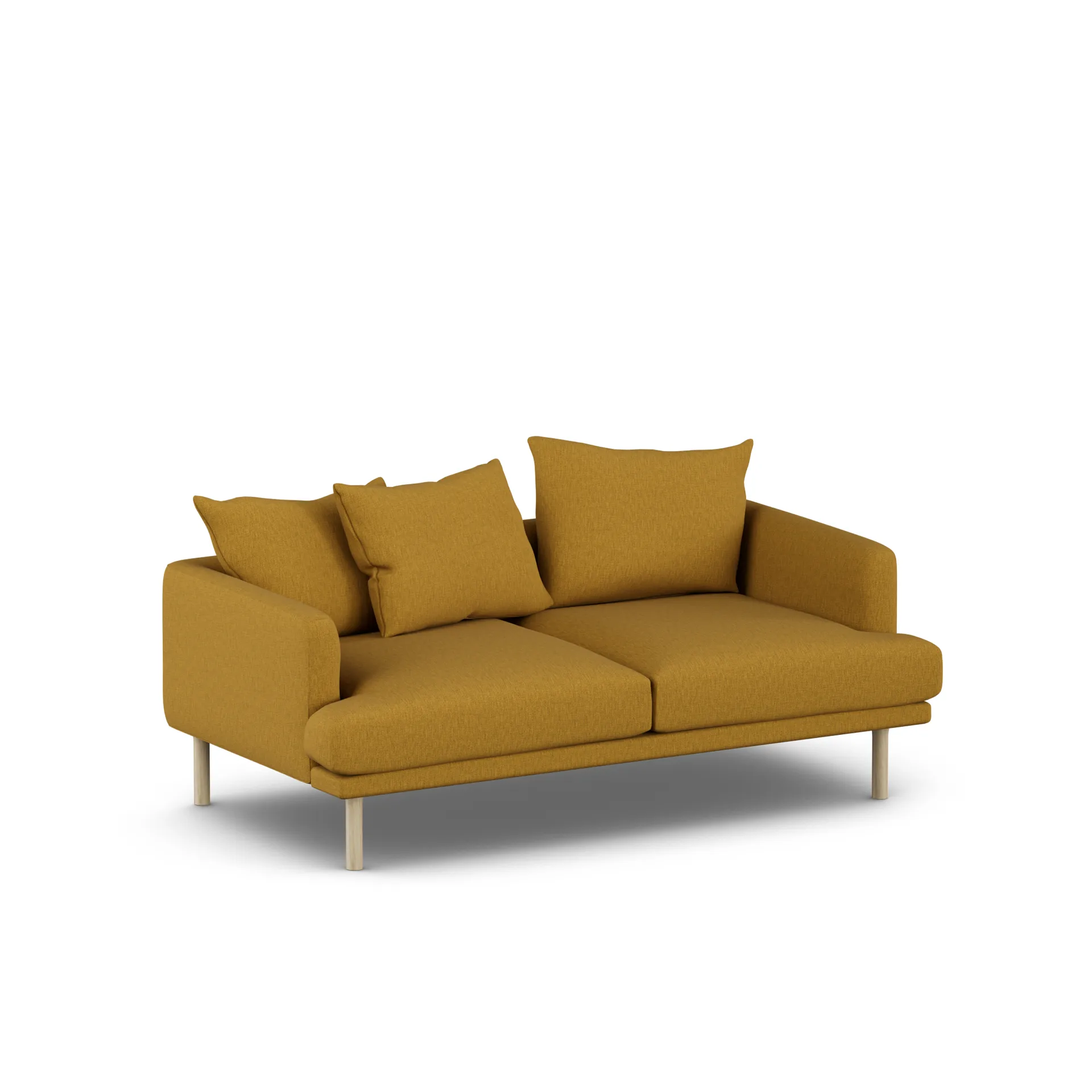 Sjövik sofa, Luiza Mustard 3972-hvitoljet eik, 2,5-seters 1898
