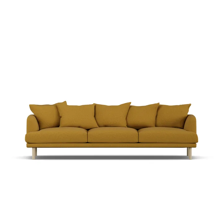 Sjövik sofa - Luiza Mustard 3972-hvitoljet eik, 3,5-seters - 1898