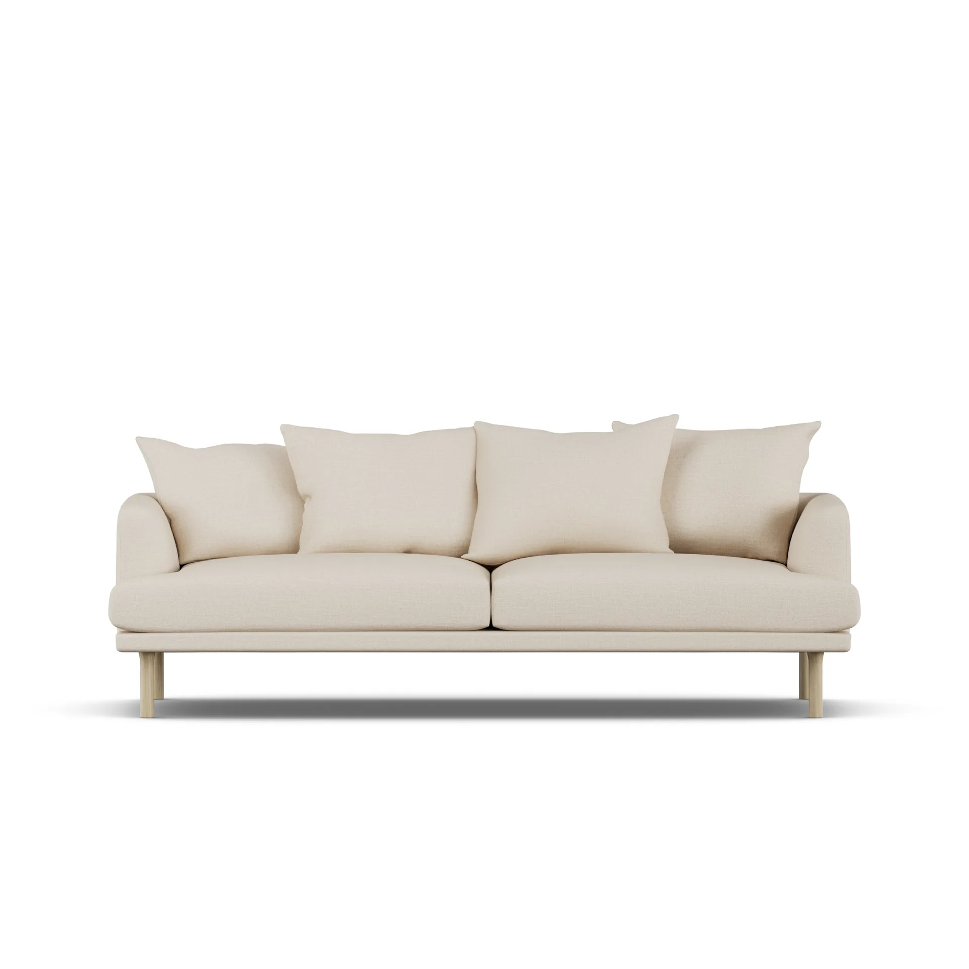 Sjövik sofa, Same Beige 6670-hvitoljet eik, 3-seters 1898