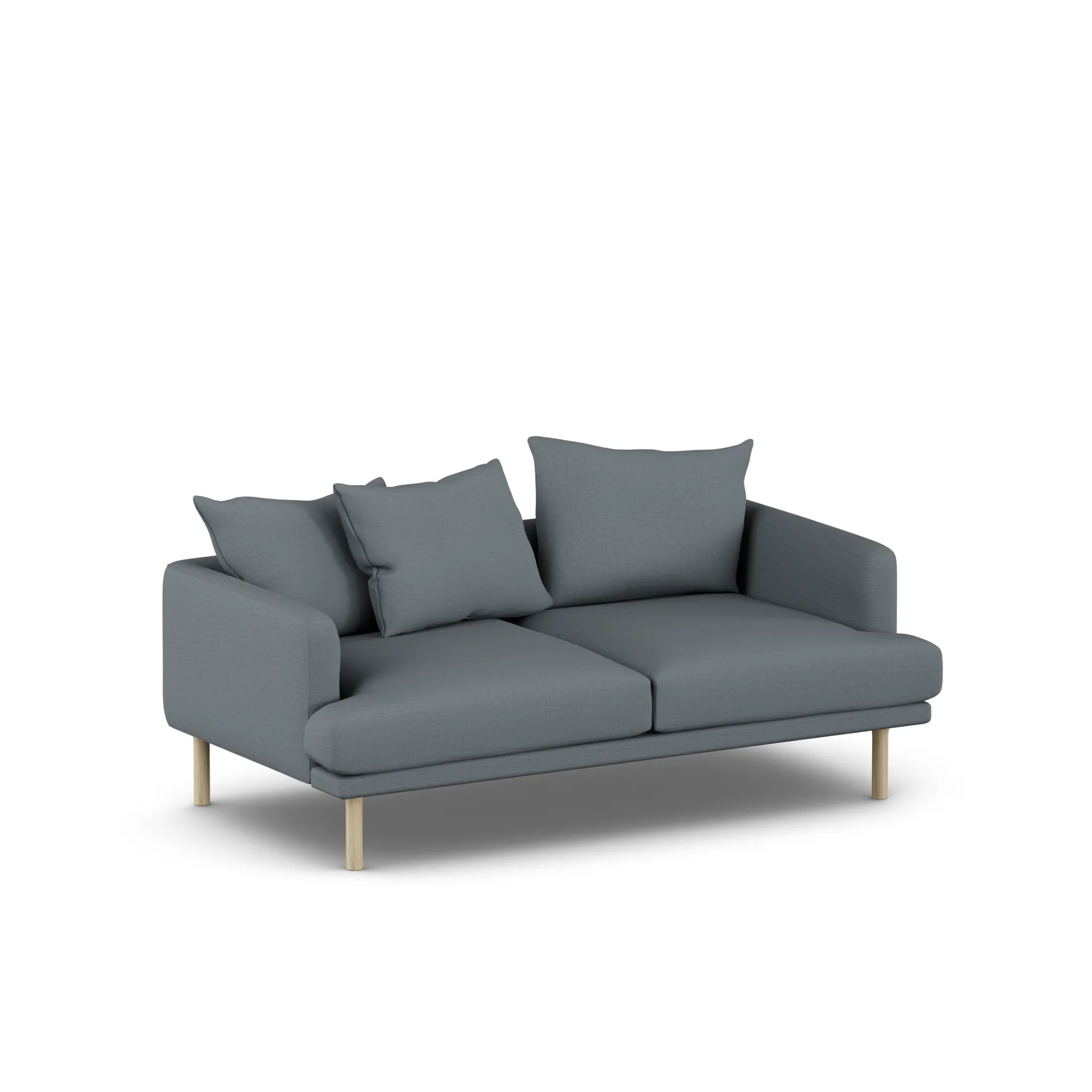 Sjövik sofa, Same Blue 6678-hvitoljet eik, 2,5-seters 1898