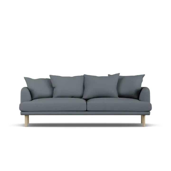 Sjövik sofa - Same Blue 6678-hvitoljet eik, 3-seters - 1898