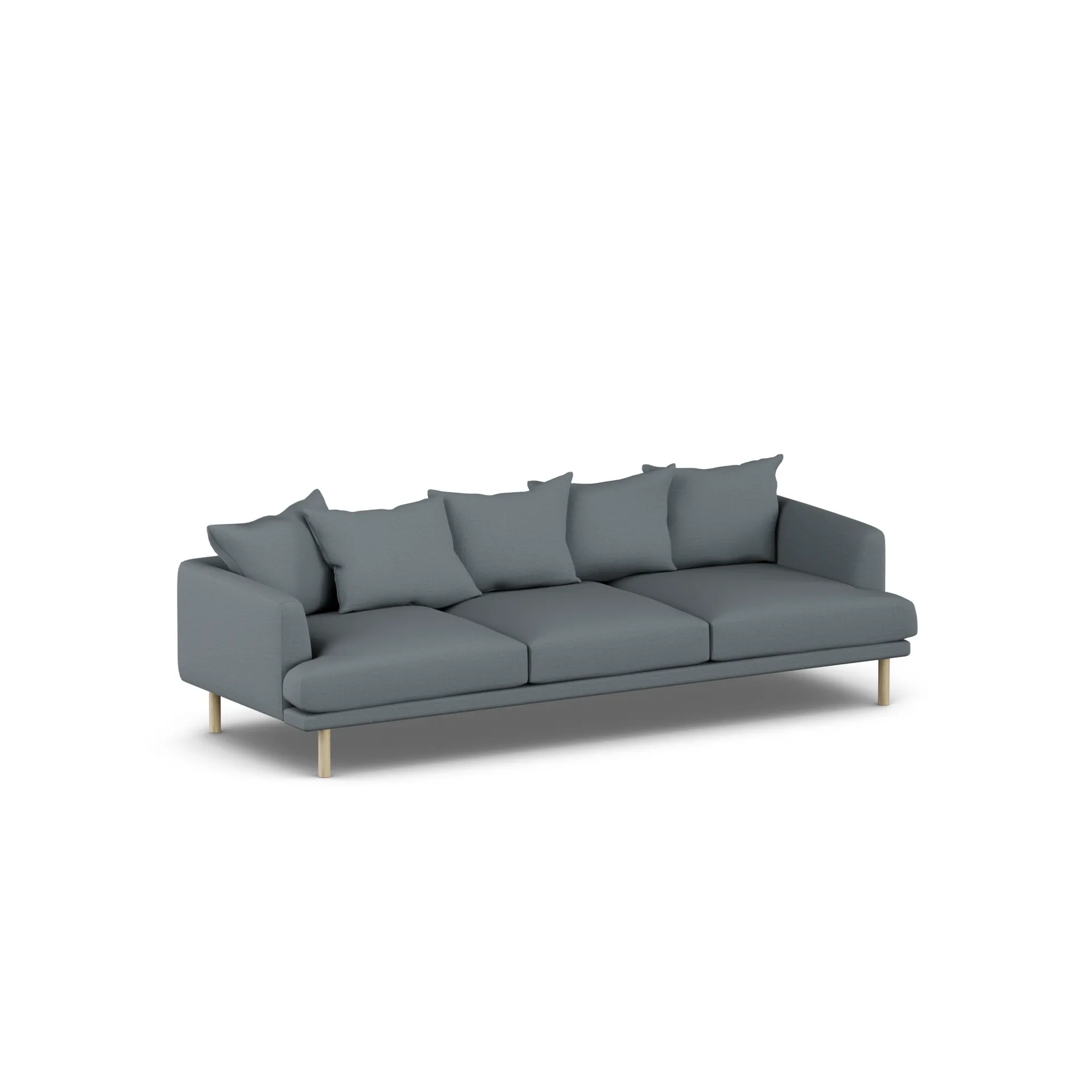 Sjövik sofa, Same Blue 6678-hvitoljet eik, 3,5-seters 1898
