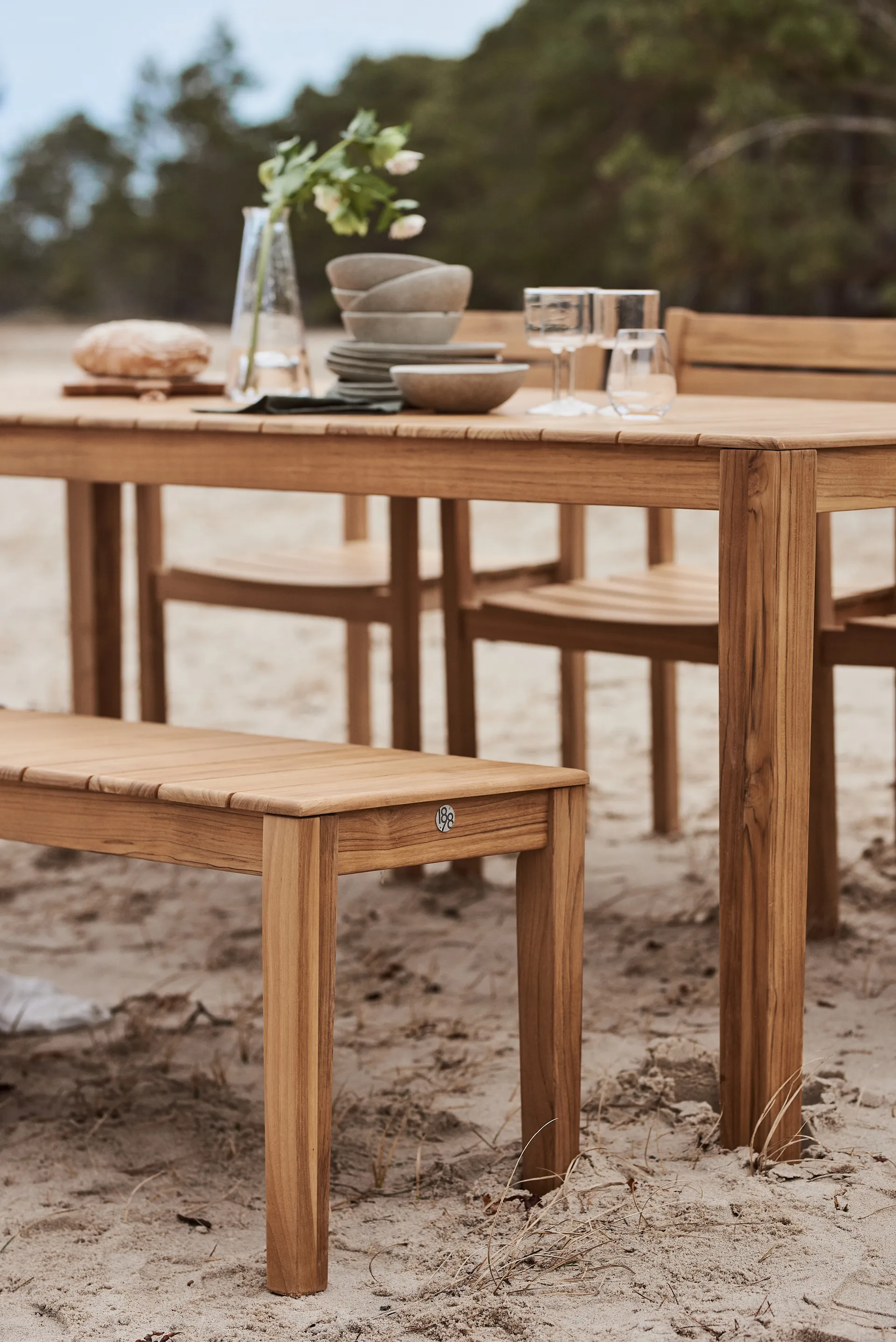 Sköndal benk 199x40x45 cm, Teak 1898