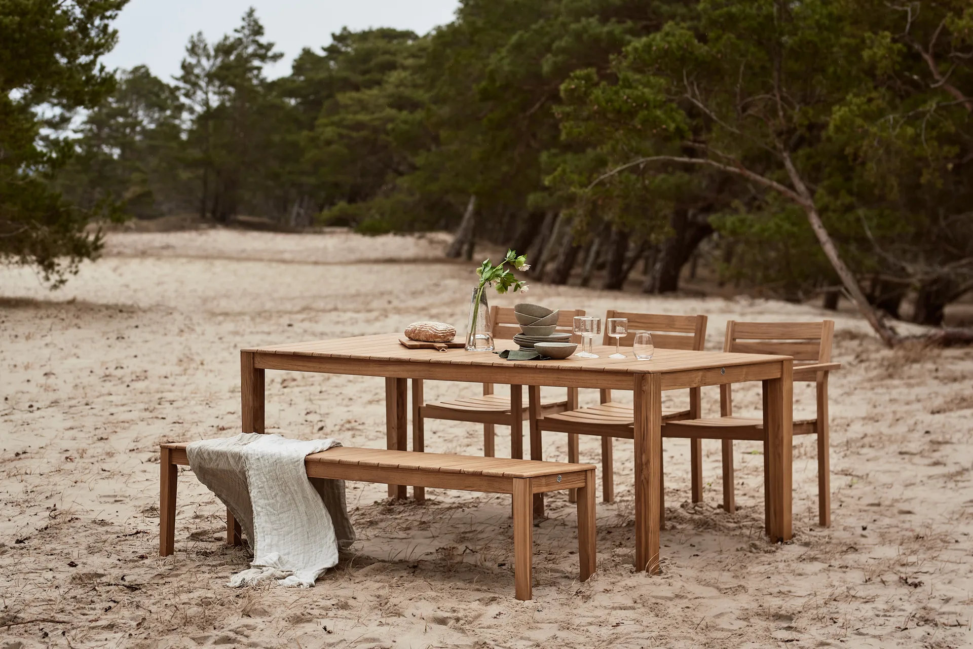 Sköndal benk 199x40x45 cm, Teak 1898