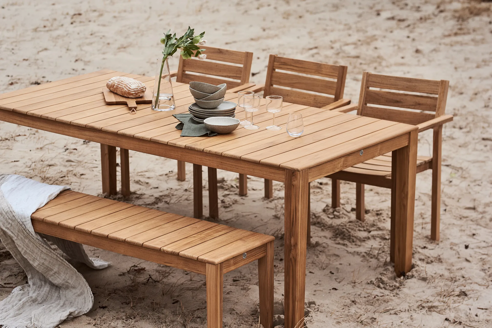 Sköndal spisebord 220x95x76 cm, Teak 1898