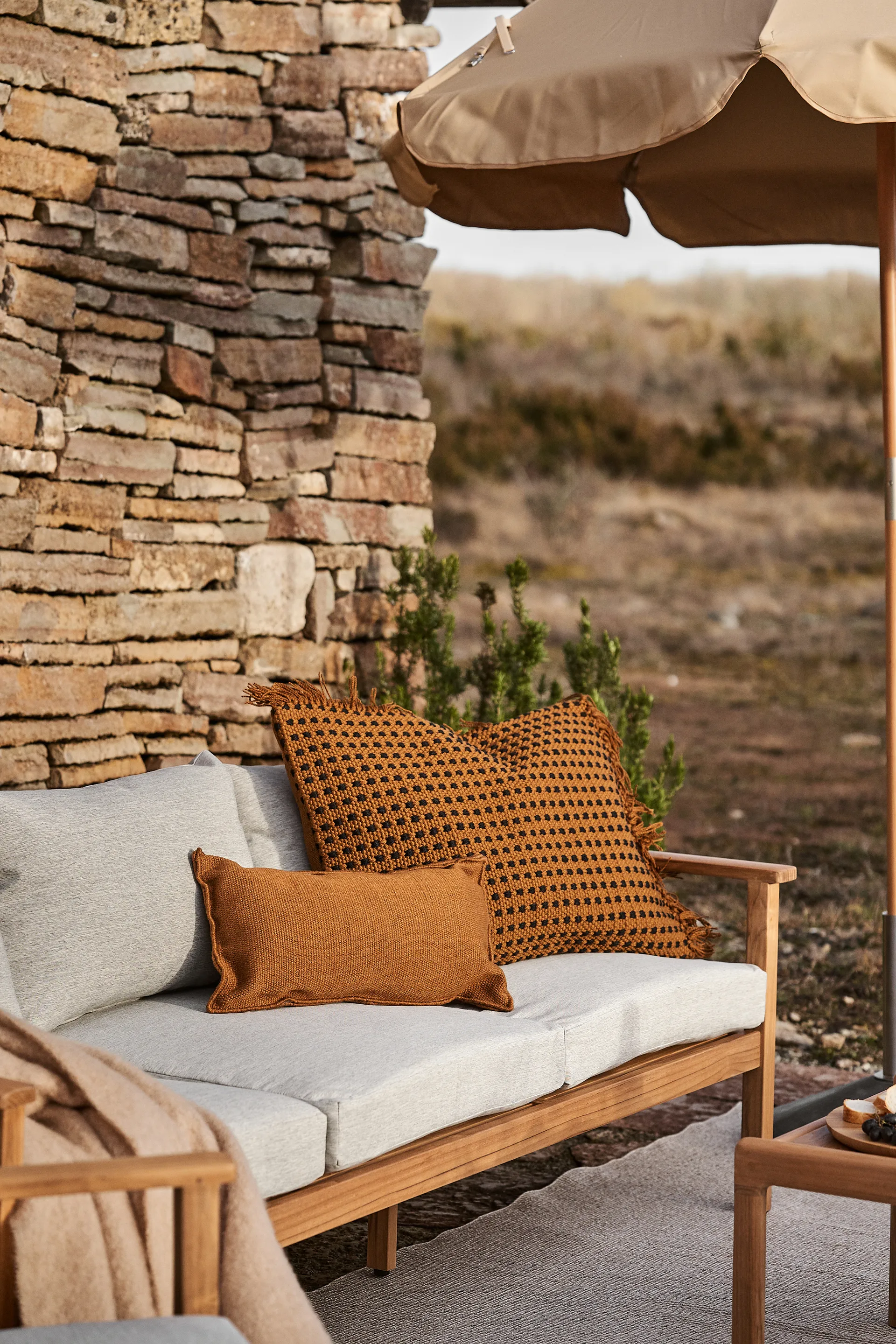 Stockaryd sofa 3-seter teak/light grey 1898